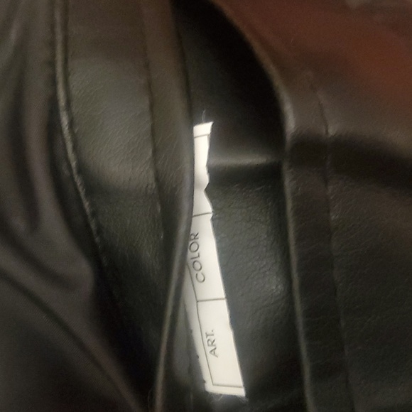 Men's Black faux leather coat - Picture 9 of 9